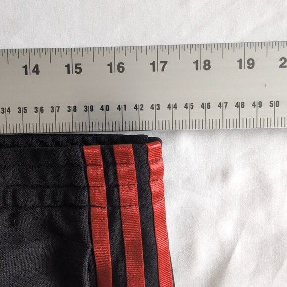 Adidas x Olympics Youth Track Pants Black Red Stripes Drawstring, Large (13-14Y) - Picture 9 of 11